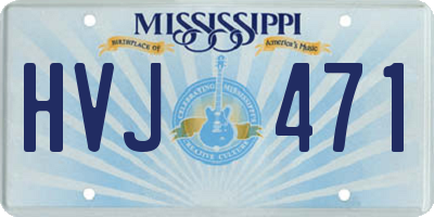 MS license plate HVJ471