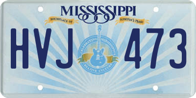MS license plate HVJ473