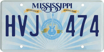 MS license plate HVJ474