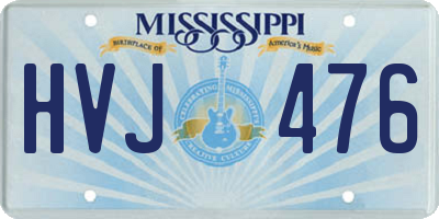 MS license plate HVJ476