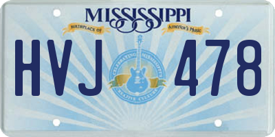 MS license plate HVJ478