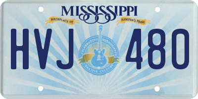 MS license plate HVJ480