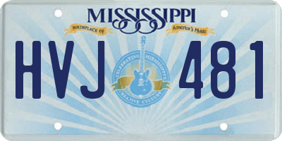 MS license plate HVJ481