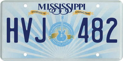 MS license plate HVJ482