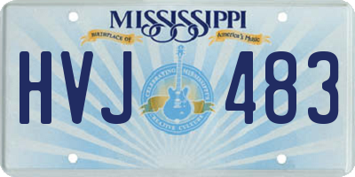 MS license plate HVJ483