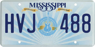 MS license plate HVJ488