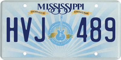 MS license plate HVJ489