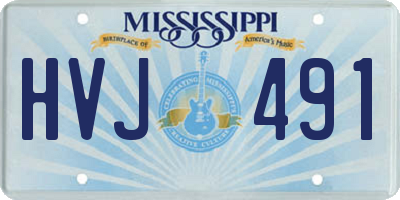 MS license plate HVJ491