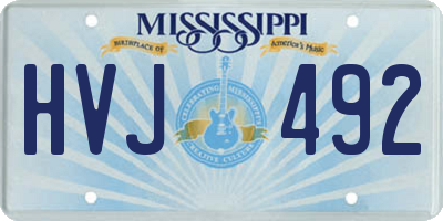 MS license plate HVJ492