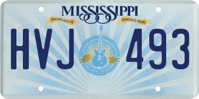 MS license plate HVJ493