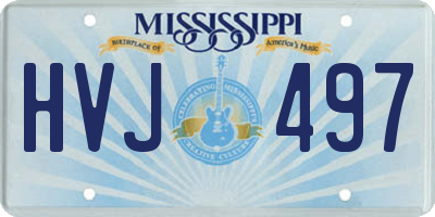 MS license plate HVJ497