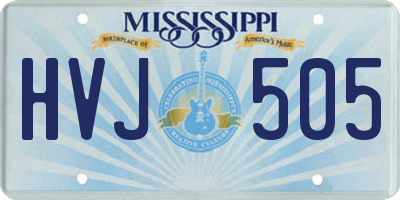 MS license plate HVJ505