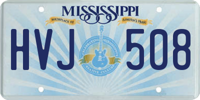 MS license plate HVJ508