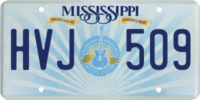 MS license plate HVJ509