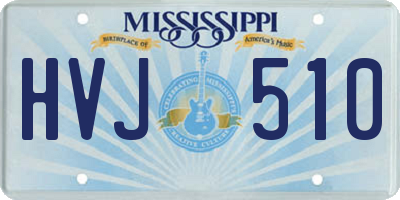 MS license plate HVJ510