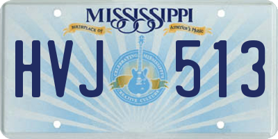 MS license plate HVJ513