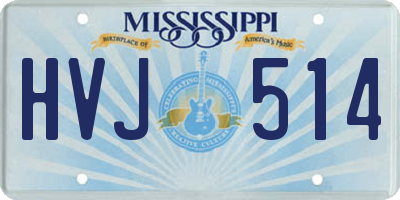 MS license plate HVJ514