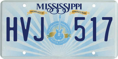 MS license plate HVJ517