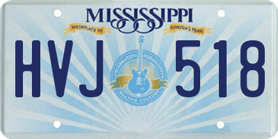MS license plate HVJ518