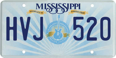 MS license plate HVJ520