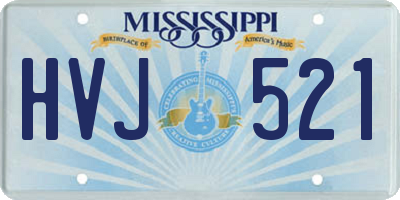 MS license plate HVJ521