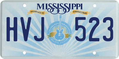 MS license plate HVJ523