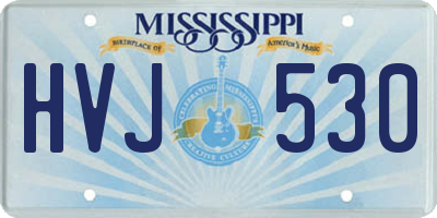 MS license plate HVJ530