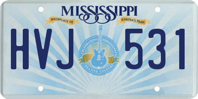 MS license plate HVJ531