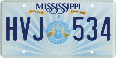 MS license plate HVJ534
