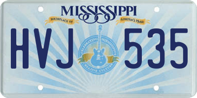 MS license plate HVJ535