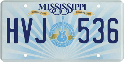 MS license plate HVJ536