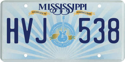 MS license plate HVJ538