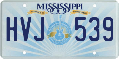 MS license plate HVJ539