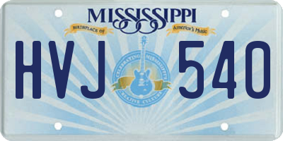 MS license plate HVJ540