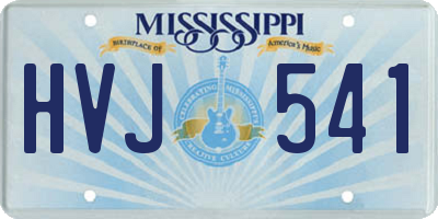 MS license plate HVJ541