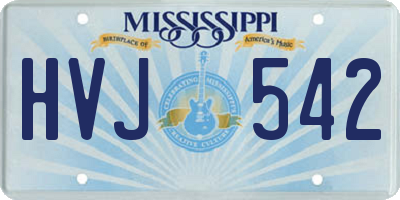 MS license plate HVJ542