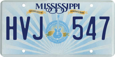MS license plate HVJ547