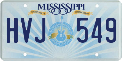 MS license plate HVJ549