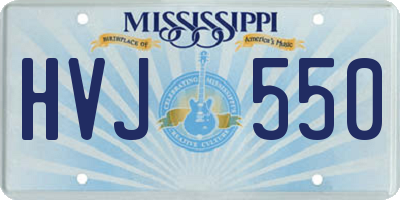 MS license plate HVJ550
