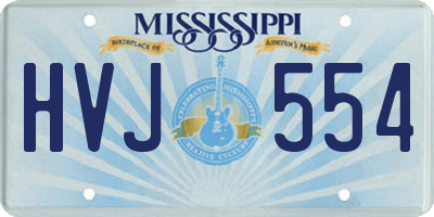 MS license plate HVJ554