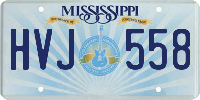 MS license plate HVJ558