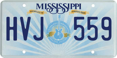 MS license plate HVJ559