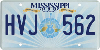 MS license plate HVJ562