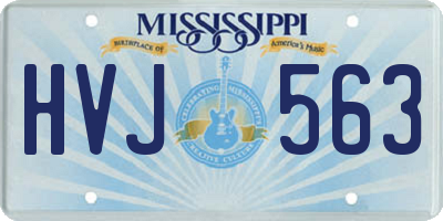 MS license plate HVJ563