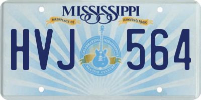 MS license plate HVJ564