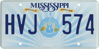 MS license plate HVJ574
