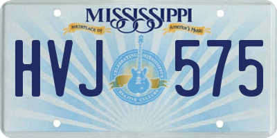 MS license plate HVJ575