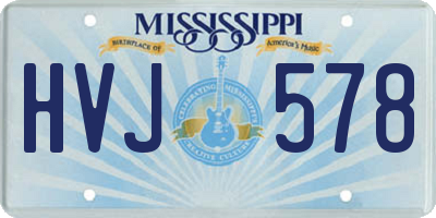 MS license plate HVJ578