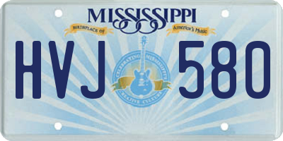 MS license plate HVJ580