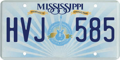 MS license plate HVJ585